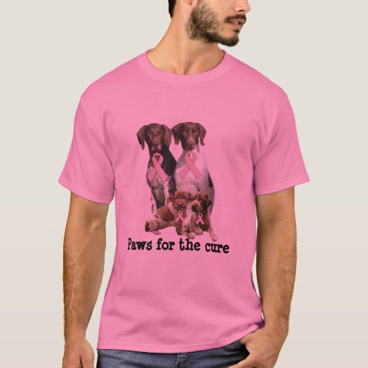 Duits Shorthaired Breast Cancer Unisex Shirt (Voorkant)