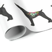 Duits Shorthaired Pointer Boho Silhouette Cadeaupapier (Rol Hoek)