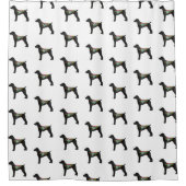 Duits Shorthaired Pointer Boho Silhouette Douchegordijn (Voorkant)
