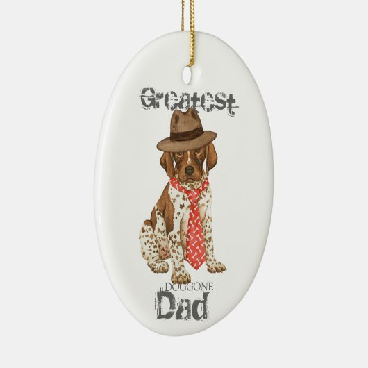 Duits Shorthaired Pointer Dad Ceramic Ornament (Rechts)