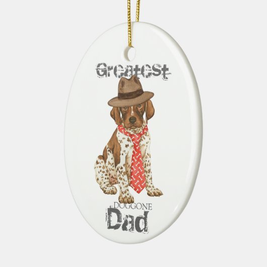 Duits Shorthaired Pointer Dad Ceramic Ornament (Links)
