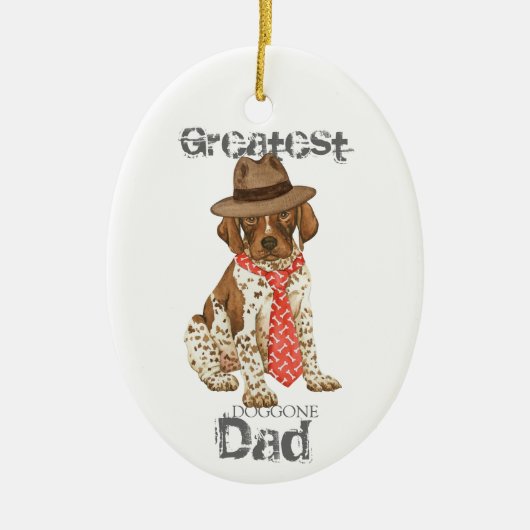 Duits Shorthaired Pointer Dad Ceramic Ornament (Voorkant)