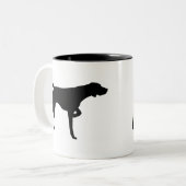 Duits Shorthaired Pointer Gear Tweekleurige Koffiemok (Voorkant links)
