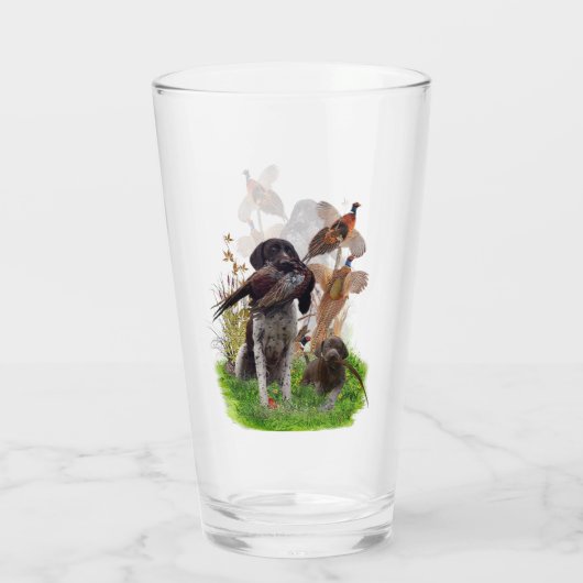 Duits Shorthaired Pointer Glass Glas (Achterkant)