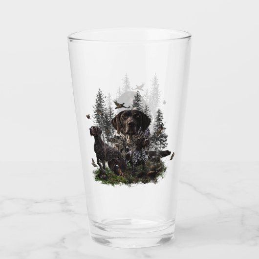Duits Shorthaired Pointer Glass Glas (Voorkant)