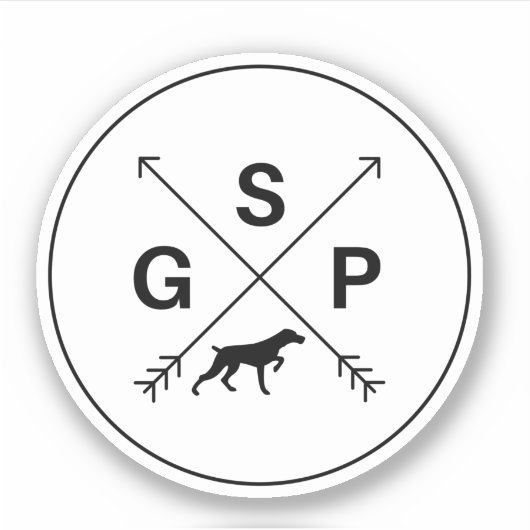 Duits Shorthaired Pointer GSP Sticker (Voorkant)