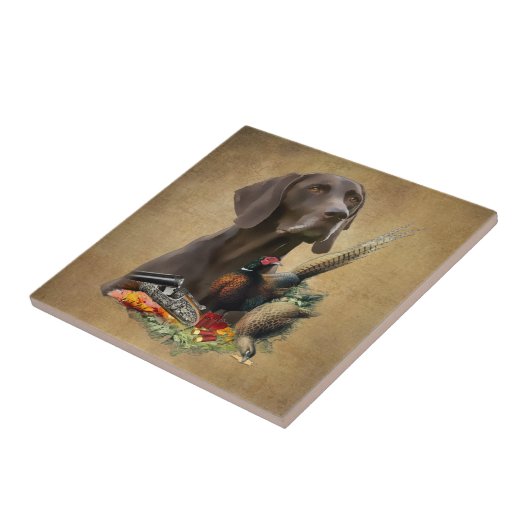 Duits Shorthaired Pointer GSP Tegeltje (Zijkant)