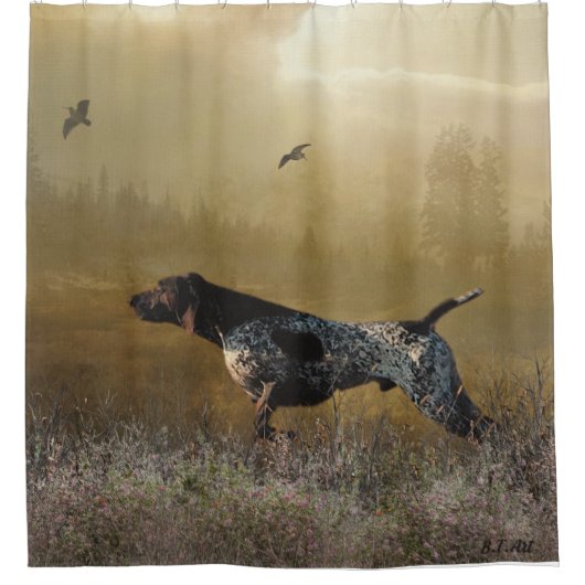 Duits Shorthaired Pointer (SAP) - Shower Curtain Douchegordijn (Voorkant)