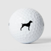 Duits Shorthaired Pointer Silhouette Golfballen (Voorkant)