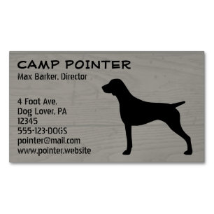 Duits Shorthaired Pointer Silhouette   Hondenras Visitekaartje Magneet