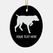 Duits Shorthaired Pointer silhouette Keramisch Ornament (Rechts)