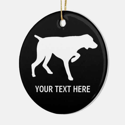 Duits Shorthaired Pointer silhouette Keramisch Ornament (Links)