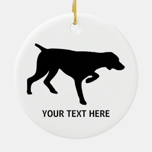 Duits Shorthaired Pointer silhouette Keramisch Ornament (Achterkant)