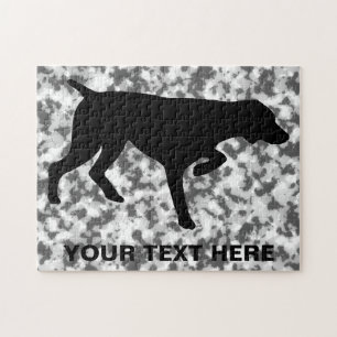 Duits Shorthaired Pointer silhouette Legpuzzel