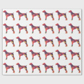 Duits Shorthaired Pointer Silhouette multi Cadeaupapier (Vlak)