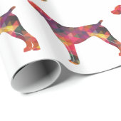 Duits Shorthaired Pointer Silhouette multi Cadeaupapier (Rol Hoek)