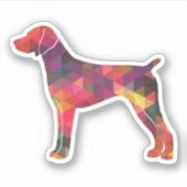 Duits Shorthaired Pointer Silhouette multi Sticker (Voorkant)