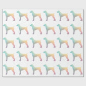 Duits Shorthaired Pointer Silhouette pastel Cadeaupapier (Vlak)