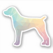 Duits Shorthaired Pointer Silhouette pastel Sticker (Voorkant)