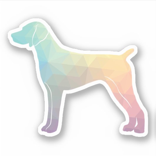 Duits Shorthaired Pointer Silhouette pastel Sticker (Voorkant)