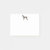Duits Shorthaired Pointer Silhouette plaid Post-it® Notes (Voorkant)