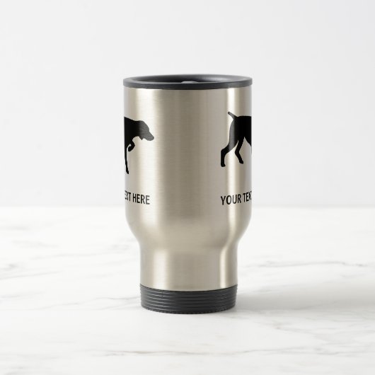 Duits Shorthaired Pointer silhouette Reisbeker (Center)