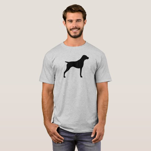 Duits Shorthaired Pointer Silhouette T-shirt (Voorkant volledig)