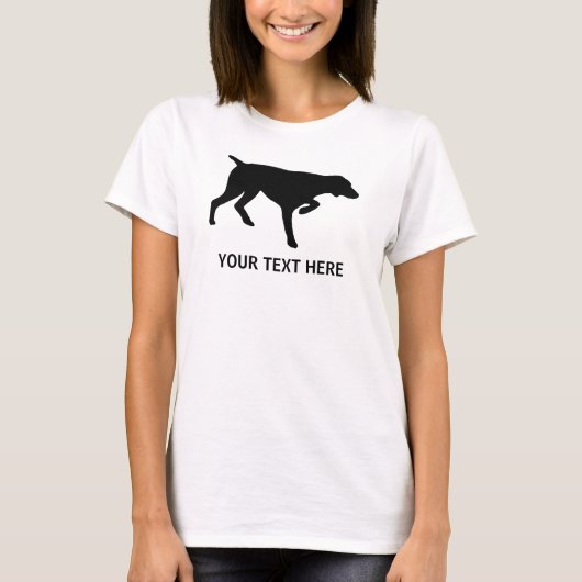 Duits Shorthaired Pointer silhouette T-shirt (Voorkant)