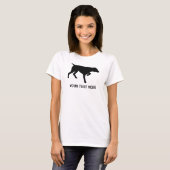 Duits Shorthaired Pointer silhouette T-shirt (Voorkant volledig)
