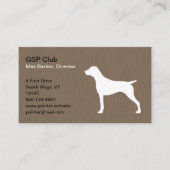 Duits Shorthaired Pointer Silhouette Visitekaartje (Voorkant)