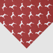 Duits Shorthaired Pointer Silhouettes Pattern Red Tissuepapier (Detail)