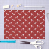 Duits Shorthaired Pointer Silhouettes Pattern Red Tissuepapier (Craft)