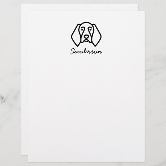 Duits Shorthaired Pointer Stationery Letterhead Briefhoofd (Voorkant / Achterkant)