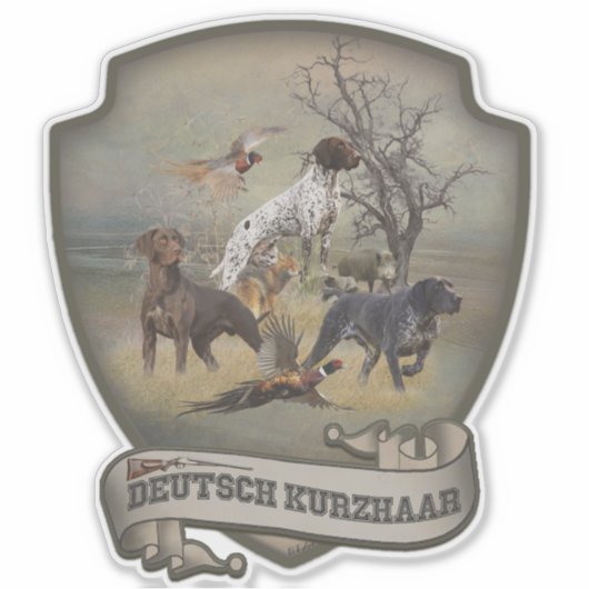 Duits Shorthaired Pointer Sticker (Voorkant)