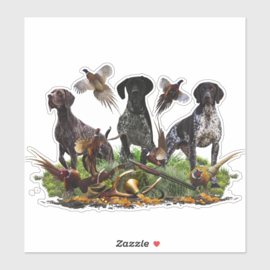 Duits Shorthaired Pointer Sticker (Vel)
