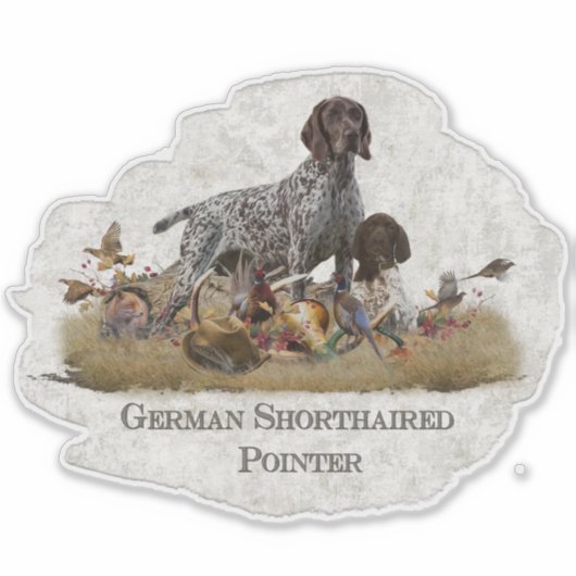 Duits Shorthaired Pointer Sticker (Voorkant)