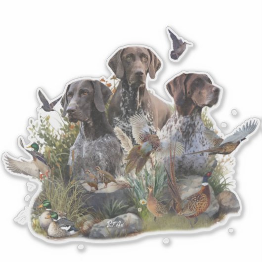 Duits Shorthaired Pointer Sticker (Voorkant)