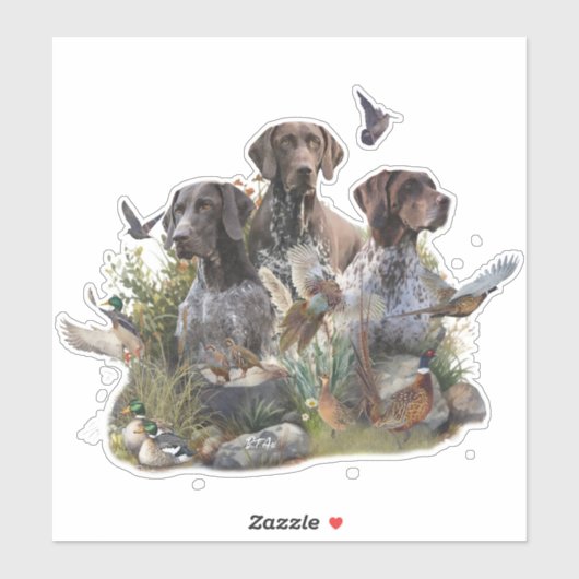 Duits Shorthaired Pointer Sticker (Vel)