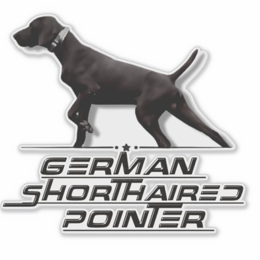 Duits Shorthaired Pointer Sticker (Voorkant)