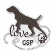 Duits Shorthaired Pointer Sticker (Voorkant)