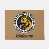 Duits sjepherd persoonlijke levenssfeer is beter deurmat (Voorkant)