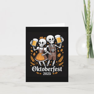 Duits Skelet Halloween Lederhosen Grappig 2025 Kaart