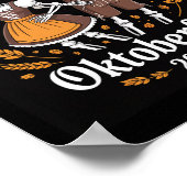 Duits Skelet Halloween Lederhosen Grappig 2025 Poster (Hoek)