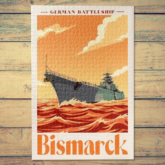 Duits Slagschip Bismarck - Oude Marineposter Legpuzzel
