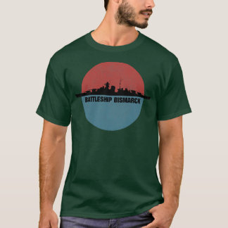 Duits slagschip Bismarck WO2 schip Edit T-shirt
