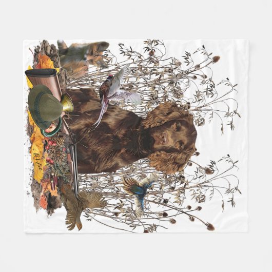 Duits-Spanjaard, Wachtelhund Fleece Deken (Voorkant (Horizontaal))