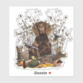 Duits-Spanjaard, Wachtelhund Sticker (Vel)