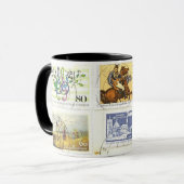 Duits-Stamps Collage 1 Mok (Voorkant links)