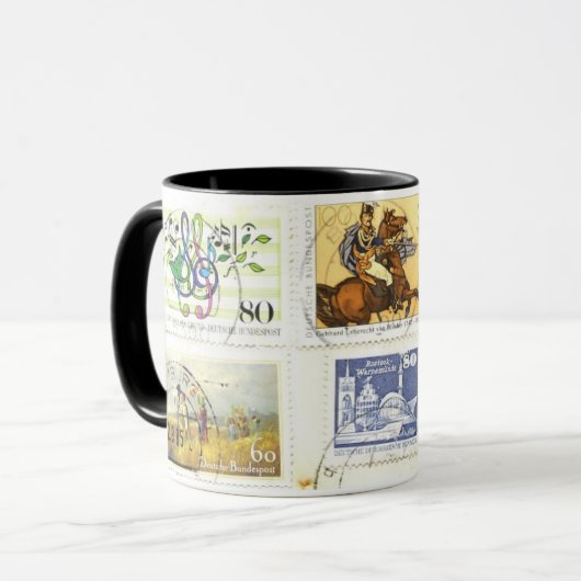 Duits-Stamps Collage 1 Mok (Voorkant links)