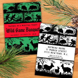 Duits Stijl middeleeuwse feast Wild Game Dinner Kaart